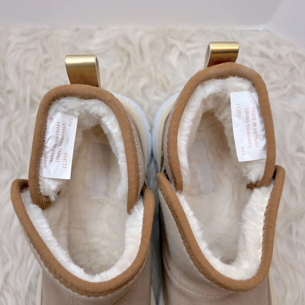 Cole Haan‎ Zerogrand Water Resistant Bootie Birch Beige Suede Leather Women’s 9B